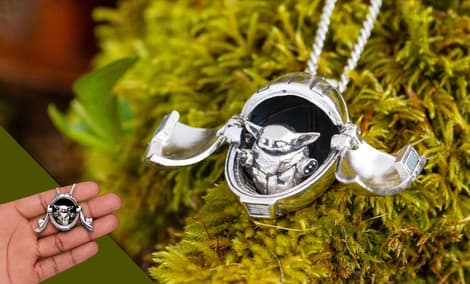 Gallery Feature Image of The Child Hover Pram Pendant Jewelry - Click to open image gallery