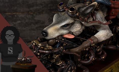 Gallery Feature Image of Mad Wolf Statue - Click to open image gallery