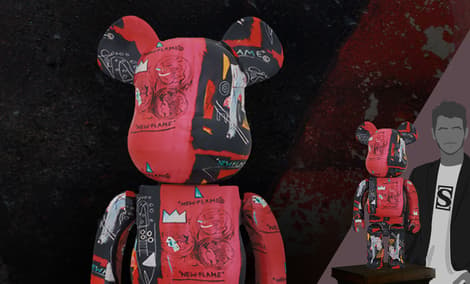 Gallery Feature Image of Be@rbrick Andy Warhol X Jean Michel Basquiat #1 1000% Bearbrick - Click to open image gallery