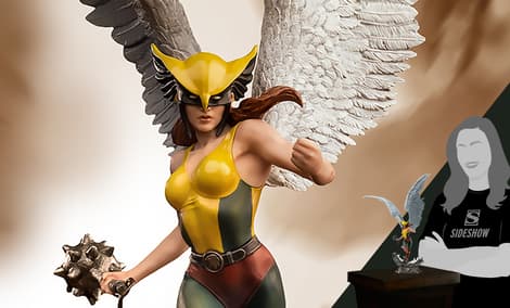 Gallery Feature Image of Hawkgirl (Deluxe) Statue - Click to open image gallery