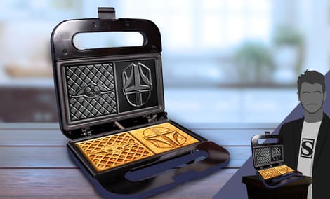 Gallery Feature Image of The Child and Mandalorian Dual Square Waffle Maker Kitchenware - Click to open image gallery