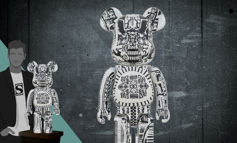 Gallery Feature Image of Be@rbrick H.R. Giger (White Chrome Version) 1000% Bearbrick - Click to open image gallery