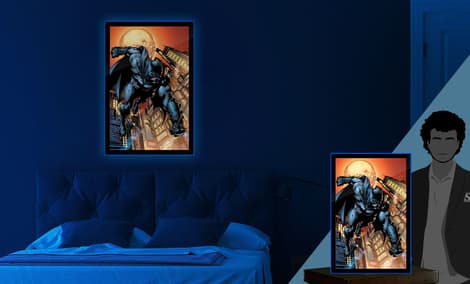 Gallery Feature Image of Batman LED Poster Sign (Large) Wall Light - Click to open image gallery