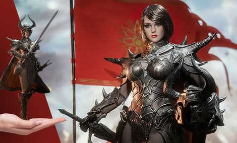 Gallery Feature Image of Knight of Fire (Black) Sixth Scale Figure - Click to open image gallery