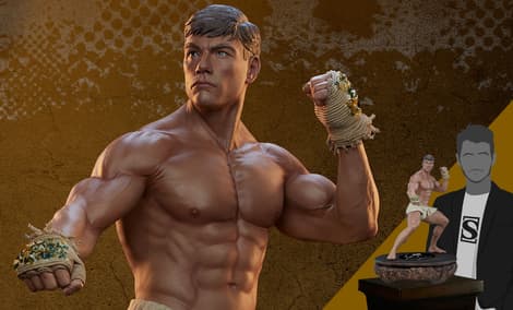 Gallery Feature Image of Jean-Claude Van Damme: Muay Thai Autograph Edition Tribute 1:3 Scale Statue - Click to open image gallery