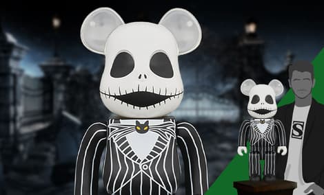 Gallery Feature Image of Be@rbrick Jack Skellington (2021) 1000% Bearbrick - Click to open image gallery