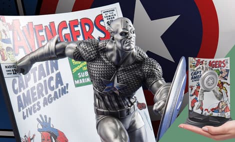 Gallery Feature Image of Captain America The Avengers #4 Pewter Collectible - Click to open image gallery