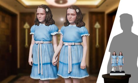 Display..Brand new Inspired By THE SHINING "THE TWINS COLLECTIBLE GHOST DISPLAY 
