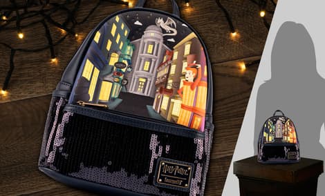 Gallery Feature Image of Diagon Alley Sequin Mini Backpack Backpack - Click to open image gallery