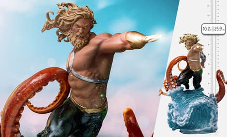 Gallery Feature Image of Aquaman Deluxe 1:10 Scale Statue - Click to open image gallery