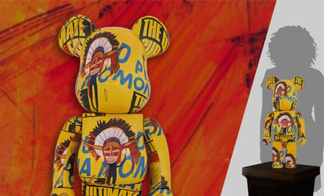 Gallery Feature Image of Be@rbrick Andy Warhol x Jean-Michel Basquiat #3 1000% Bearbrick - Click to open image gallery
