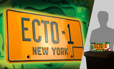 Gallery Feature Image of Ghostbusters ECTO-1 License Plate Replica - Click to open image gallery