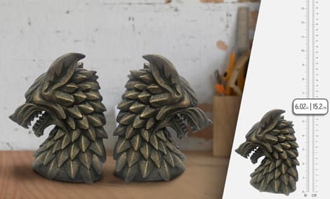 Gallery Feature Image of House Stark Bookends Office Supplies - Click to open image gallery
