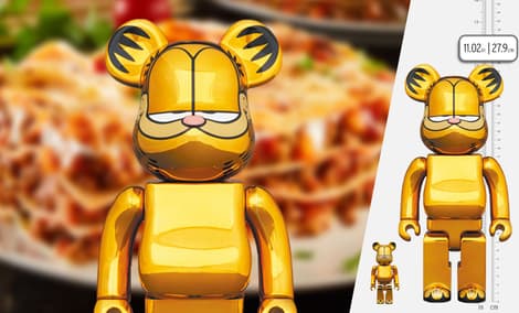 新品 BE@RBRICK GARFIELD GOLD CHROME 1000％