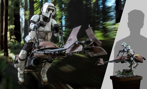 Gallery Feature Image of Scout Trooper™ and Speeder Bike™ Sixth Scale Figure Set - Click to open image gallery