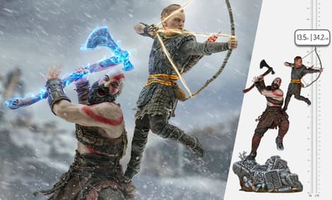 Gallery Feature Image of Kratos and Atreus 1:10 Scale Statue - Click to open image gallery