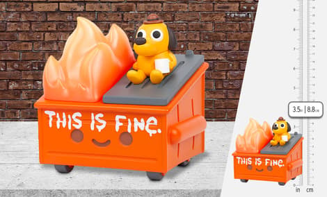 Gallery Feature Image of "This is Fine" Dumpster Fire Vinyl Collectible - Click to open image gallery