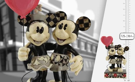 Gallery Feature Image of Mickey and Minnie Heart Figurine - Click to open image gallery
