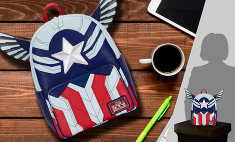 Gallery Feature Image of Falcon Captain America Cosplay Mini Backpack Backpack - Click to open image gallery