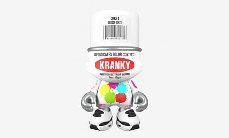 Gallery Feature Image of Glossy White SuperKranky Designer Collectible Toy - Click to open image gallery