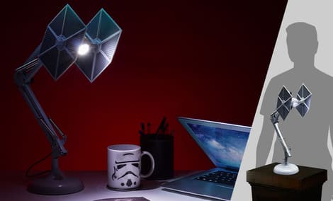 Gallery Feature Image of TIE Fighter Posable Desk Light Collectible Lamp - Click to open image gallery
