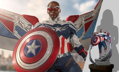 Gallery Feature Image of Captain America Sam Wilson (Complete Version) Statue - Click to open image gallery