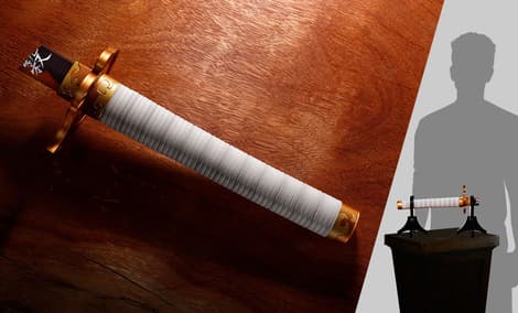 Gallery Feature Image of Broken Nichirin Sword (Kyojuro Rengoku) Prop Replica - Click to open image gallery