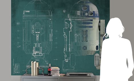Gallery Feature Image of Star Wars R2-D2 Wallpaper Mural Mural - Click to open image gallery