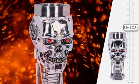 Gallery Feature Image of Terminator 2 Head Goblet Collectible Drinkware - Click to open image gallery