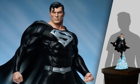 Gallery Feature Image of Superman (Black Suit) Maquette - Click to open image gallery