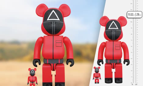Gallery Feature Image of Be@rbrick Squid Game Guard (Triangle) 100% & 400% Bearbrick - Click to open image gallery