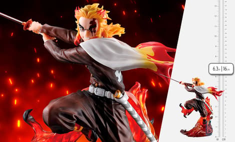Gallery Feature Image of Kyojuro Rengoku (Shake The Sword Burn Your Heart) Statue - Click to open image gallery