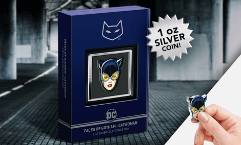Gallery Feature Image of Catwoman 1oz Silver Coin Silver Collectible - Click to open image gallery