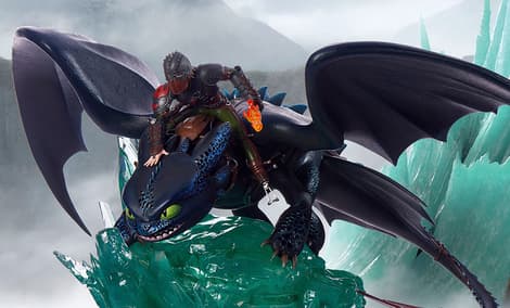 Gallery Feature Image of Toothless & Hiccup Statue - Click to open image gallery