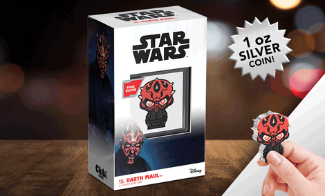Gallery Feature Image of Darth Maul 1oz Silver Coin Silver Collectible - Click to open image gallery