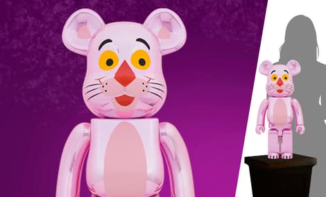 Gallery Feature Image of Be@rbrick Pink Panther (Chrome Ver.) 1000% Bearbrick - Click to open image gallery
