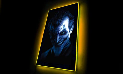 Gallery Feature Image of Batman Arkham Asylum Villain LED Mini-Poster Light Wall Light - Click to open image gallery