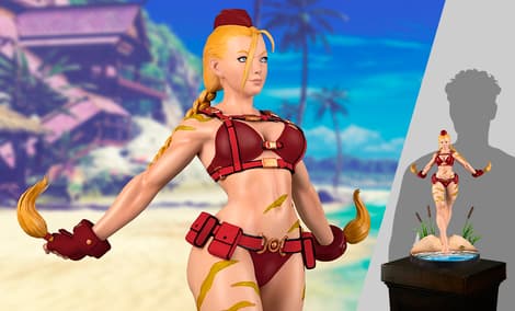 Gallery Feature Image of Cammy: Red Variant Statue - Click to open image gallery