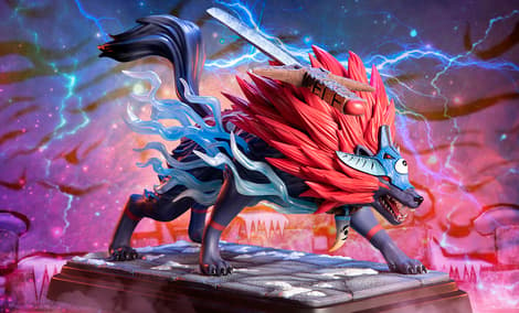 Gallery Feature Image of Oki (Wolf Form) Statue - Click to open image gallery