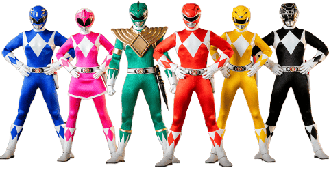 ThreeZero Threezero FigZero Mighty Morphin Power Rangers Core Rangers & Green Ranger 