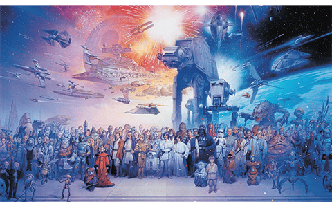 Star Wars Saga Wallpaper Mural Sideshow Collectibles