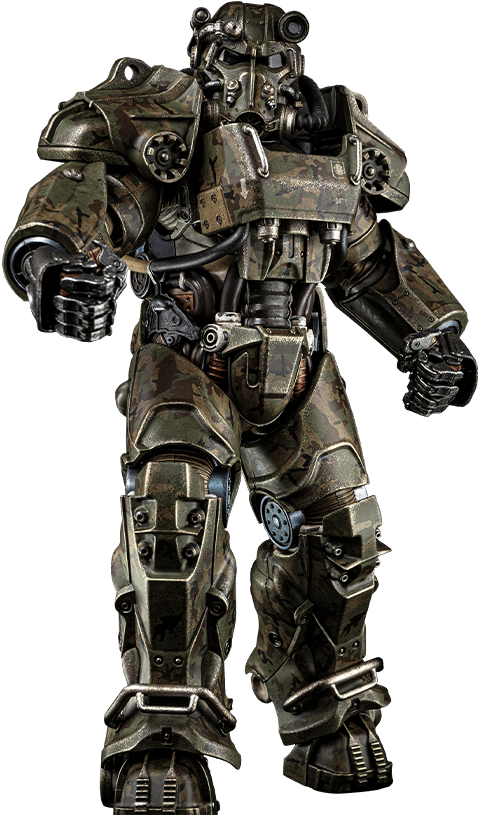 T 60 Camouflage Power Armor Sixth Scale Figure Sideshow Collectibles
