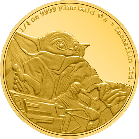Grogu Classic Oz Gold Coin By New Zealand Mint Sideshow Collectibles