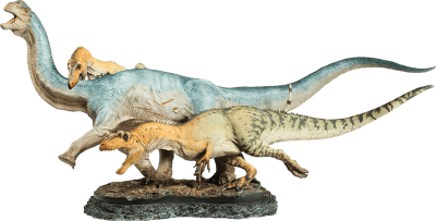 Allosaurus vs Camarasaurus Dinosauria Statues Image