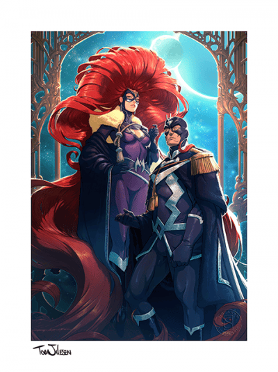 Black Bolt & Medusa Marvel Art Print Image