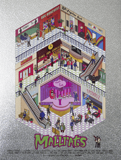 Mallrats Movie Poster (Magic Eye Foil Variant) Mallrats Art Print Image