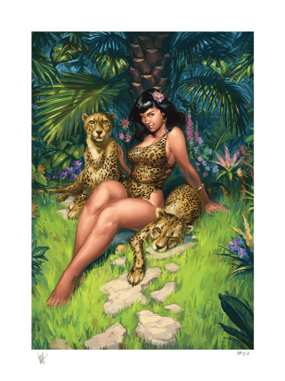 Jungle Bettie Bettie Page Art Print Image