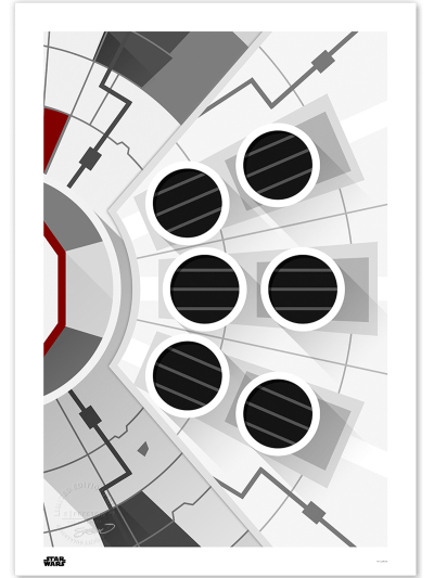 Minimalist Millennium Falcon Art Print