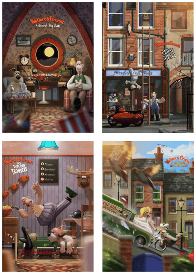 Wallace & Gromit Art Print Set Art Print