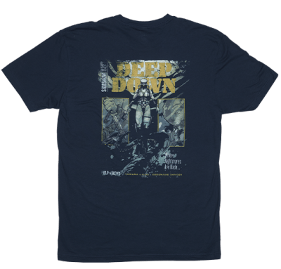 Pulp Vixens: Deep Down T-Shirt (Navy) Sideshow Originals Apparel Image